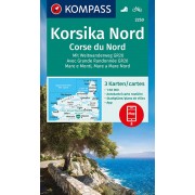 2250 Kompass Norra Korsika, Set om 3 kartor